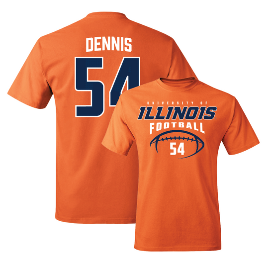 Orange Illinois Football Tee  - AJ Dennis