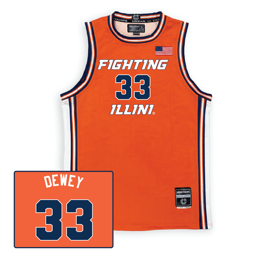 Orange Women's Basketball Fighting Illini Jersey  - Sam Dewey