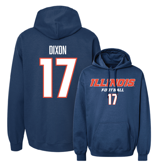 Navy Illinois Classic Hoodie    - Collin Dixon