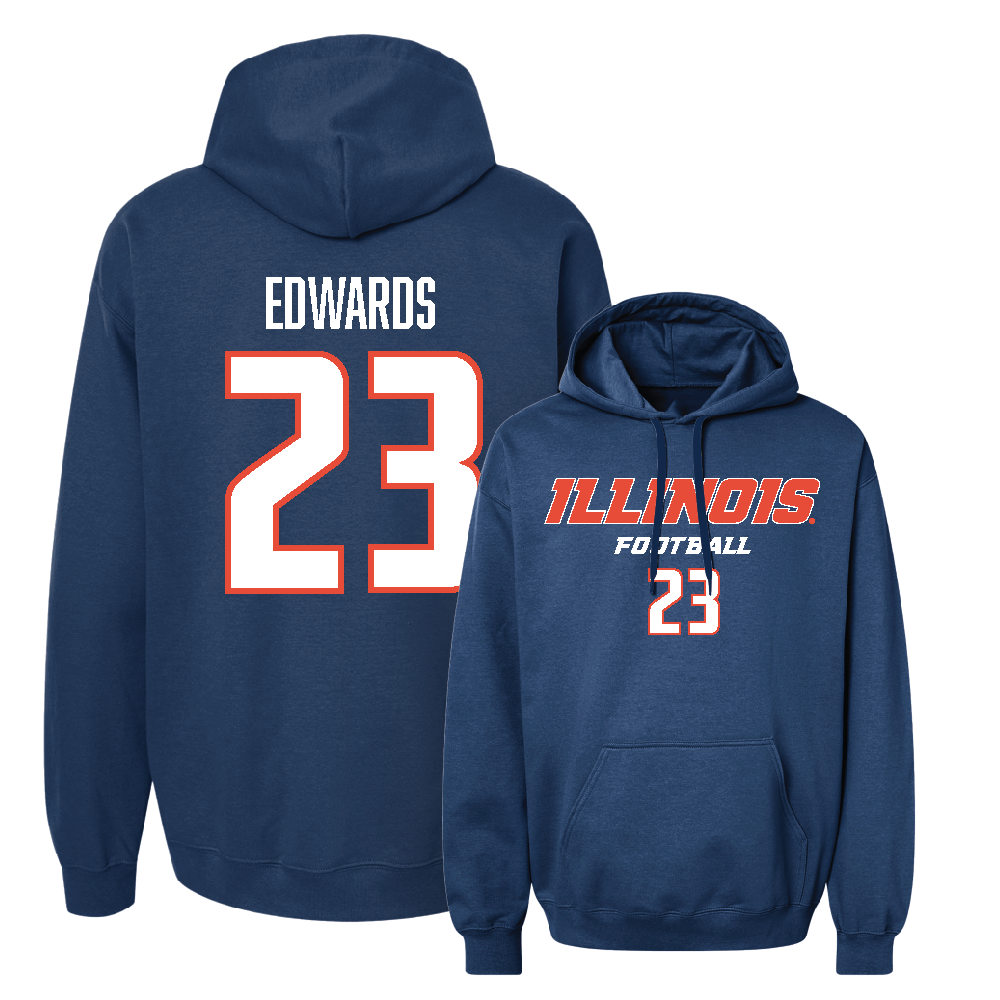 Navy Illinois Classic Hoodie    - TeRah Edwards