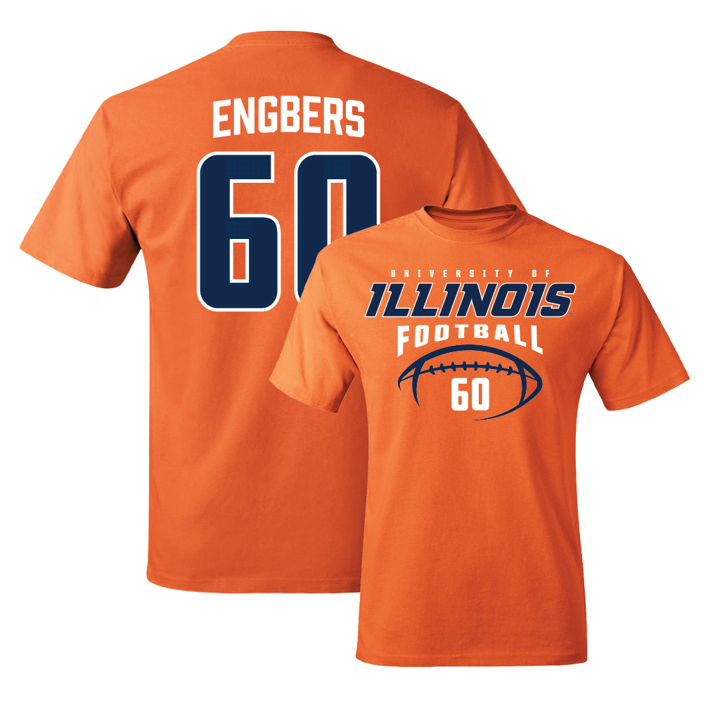 Orange Illinois Football Tee   - Joep Engbers