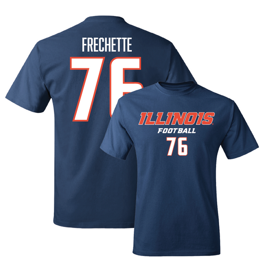 Navy Illinois Football Classic Tee     - Dylan Frechette
