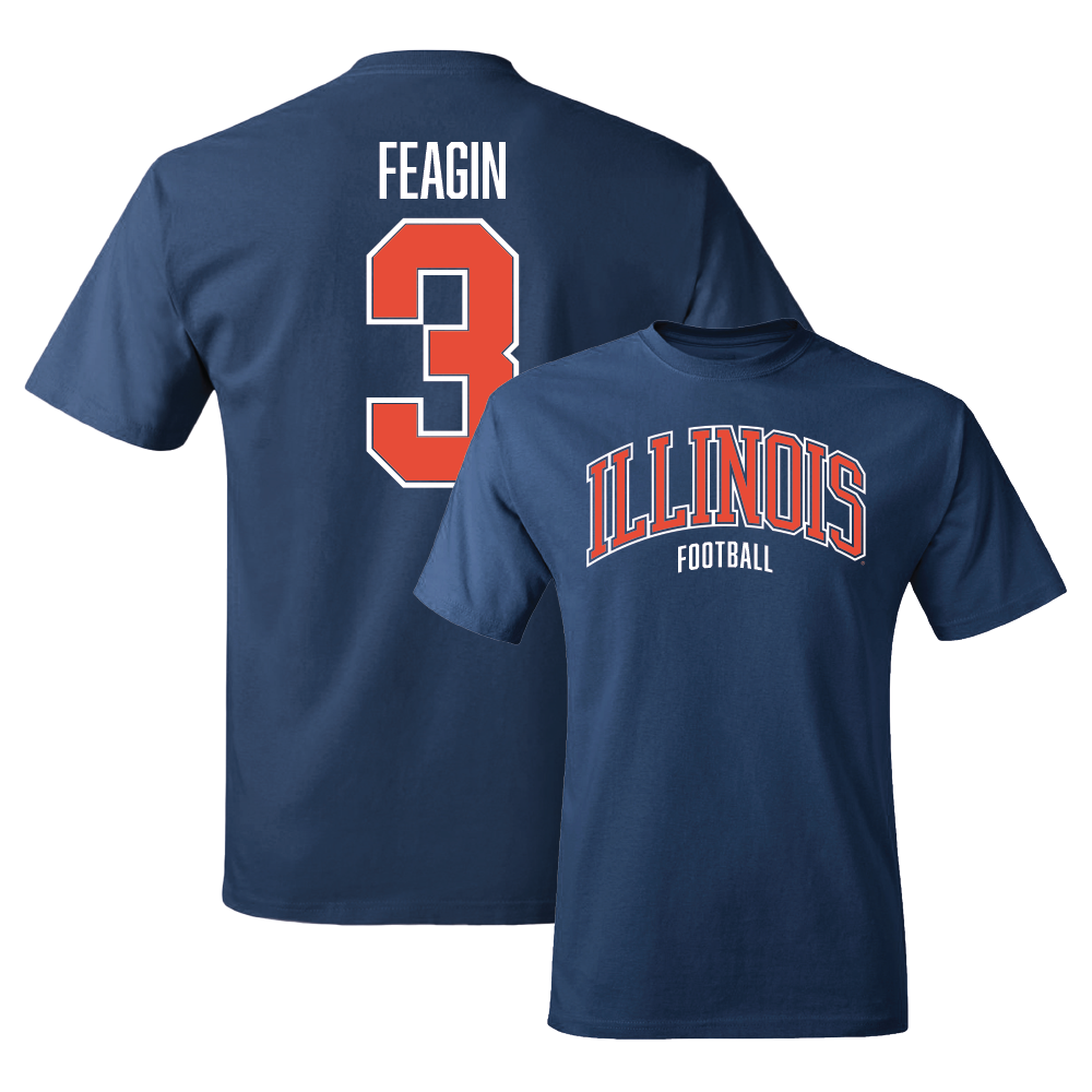 Navy Illinois Arch Tee  - Kaden Feagin