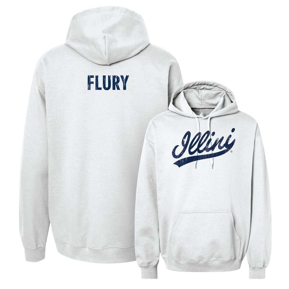 Script White Hoodie  - Kendall Flury