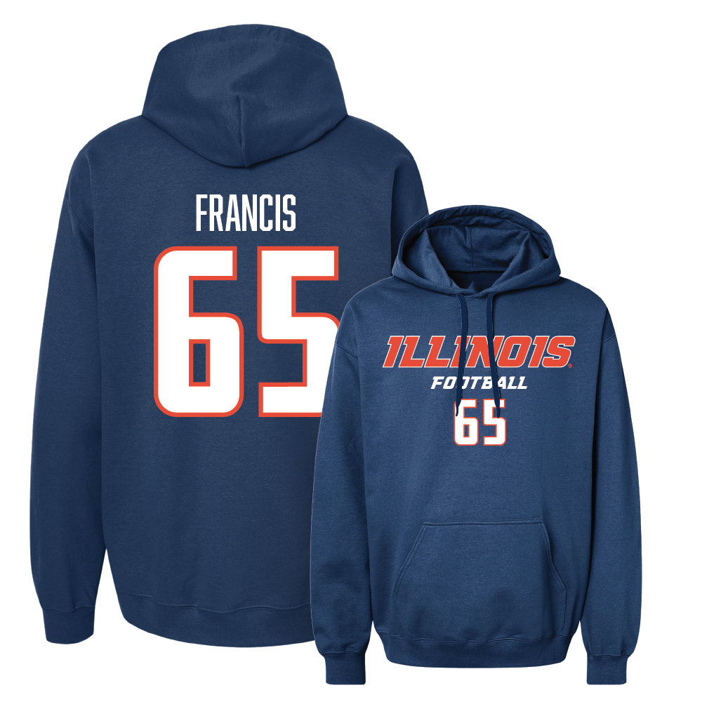 Navy Illinois Classic Hoodie    - Kellen Francis