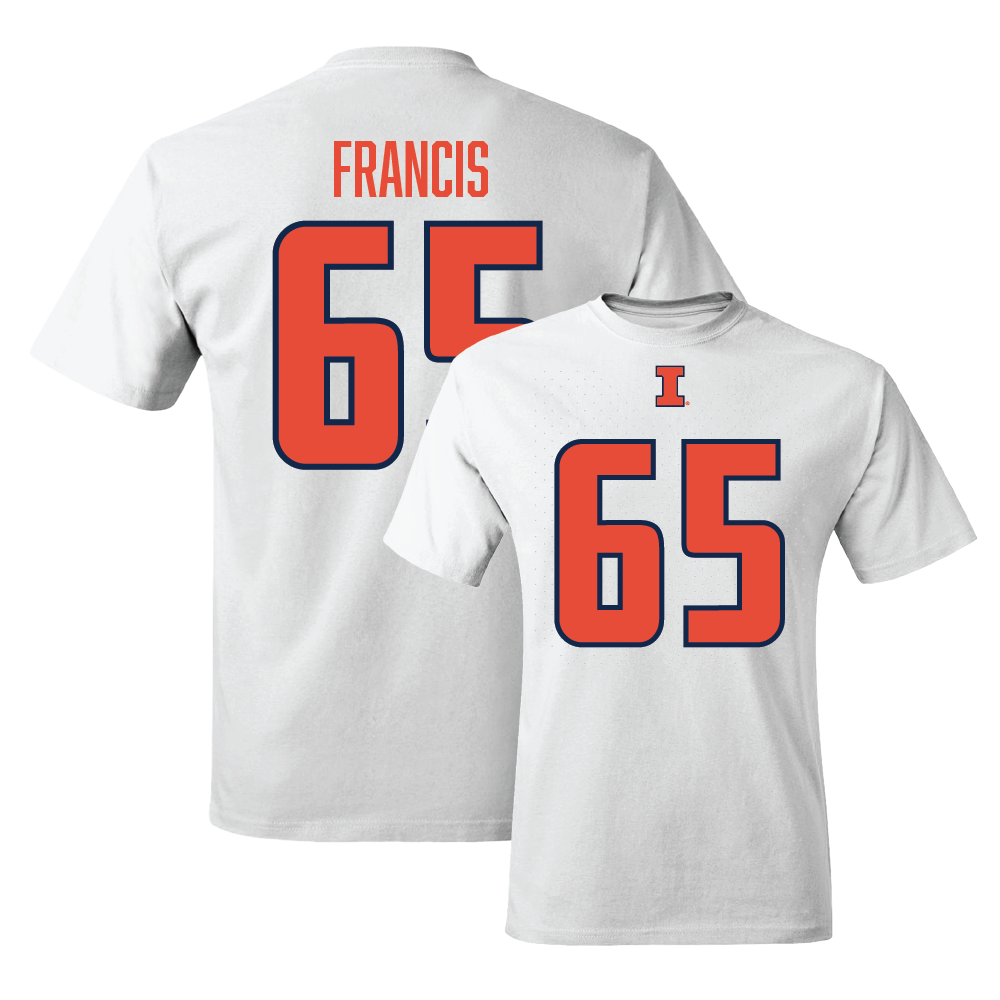 White Illinois Player Tee     - Kellen Francis