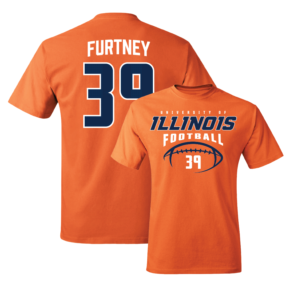 Orange Illinois Football Tee    - Jake Furtney