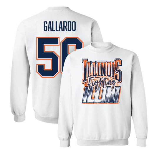 White Illinois Graphic Crew    - Guillermo Gallardo