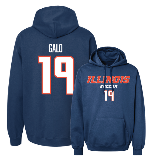 Navy Illinois Classic Hoodie  - Angie Galo