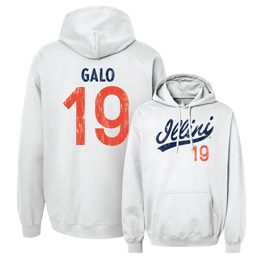 White Script Hoodie  - Angie Galo