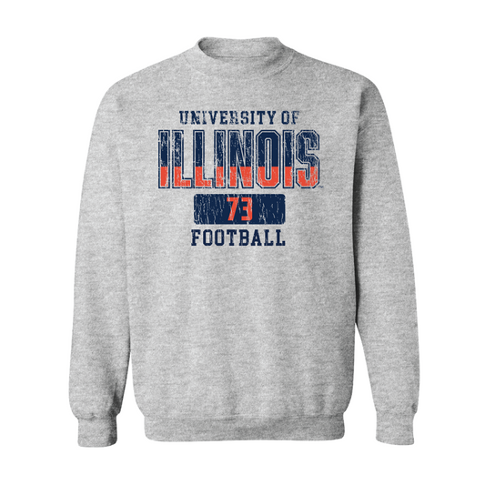 Sport Grey Illinois Football Varsity Crew     - Josh Gesky
