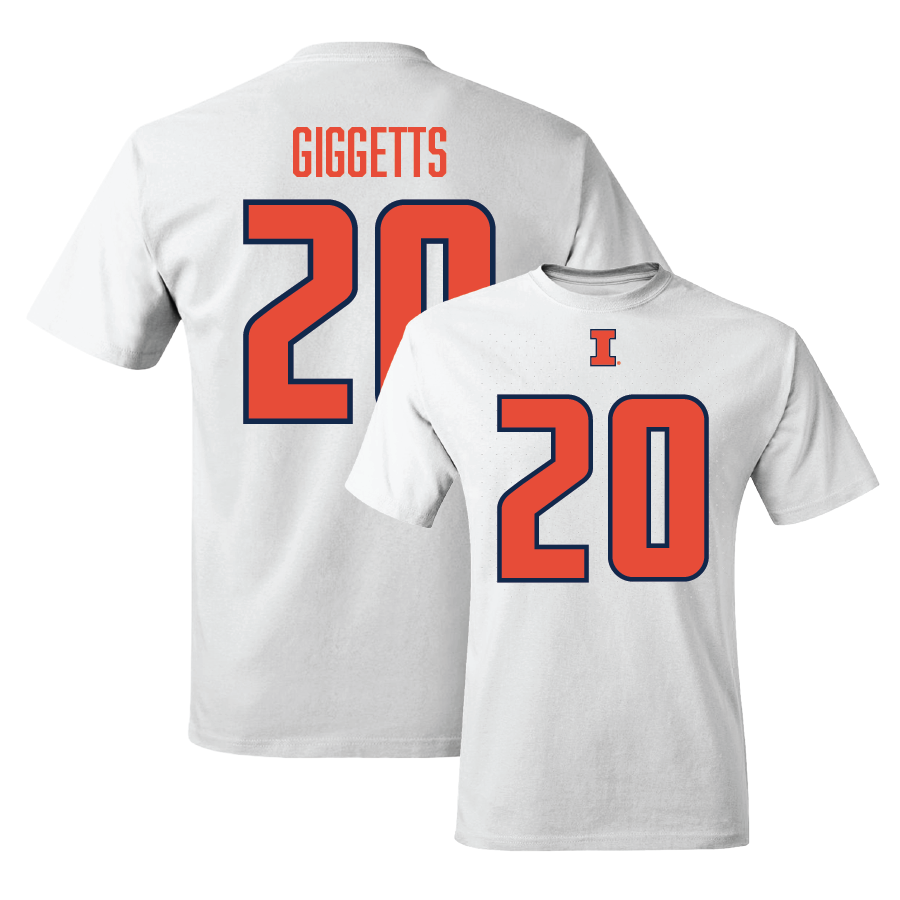 White Illinois Player Tee     - Morrison Giggetts