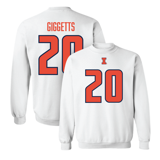 White Illinois Player Crew     - Morrison Giggetts