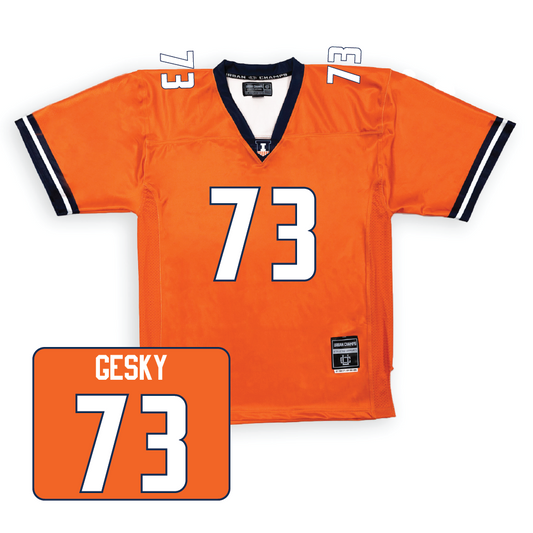 Orange Football Fighting Illini Jersey  - Josh Gesky