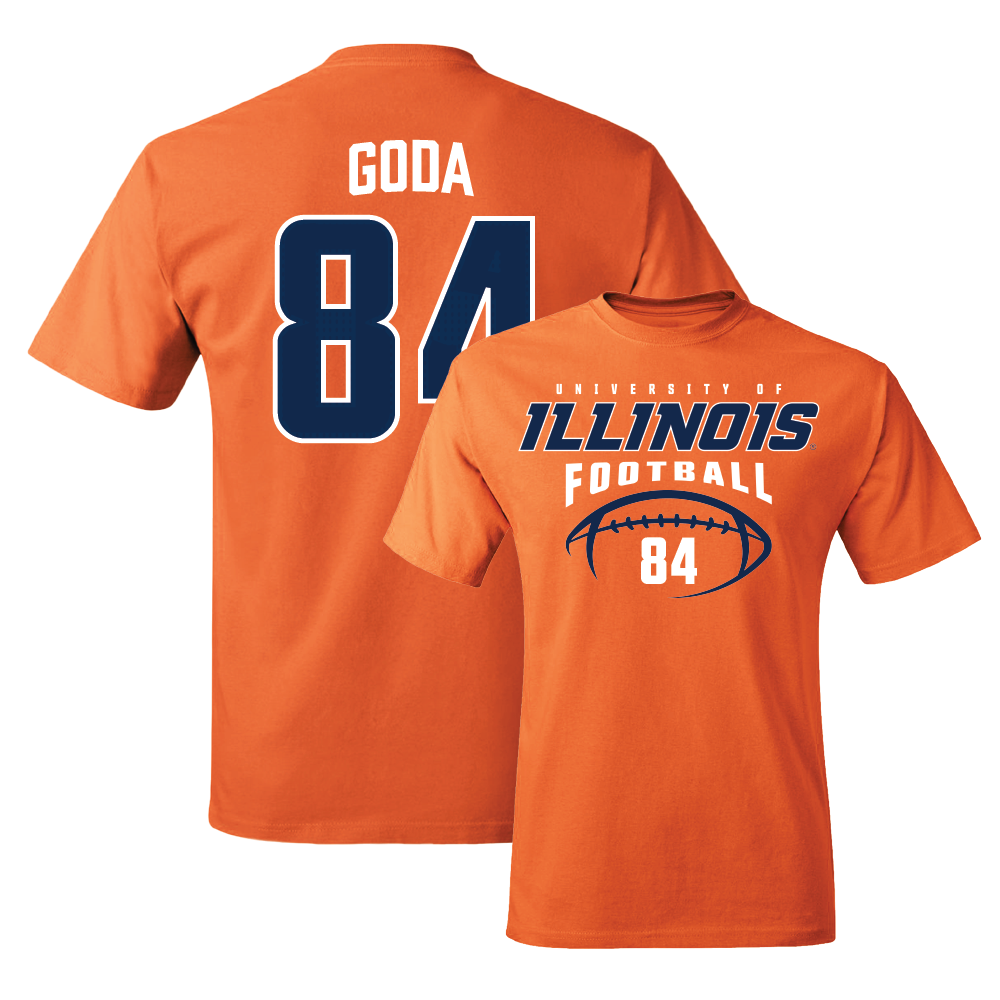 Orange Illinois Football Tee    - Carson Goda