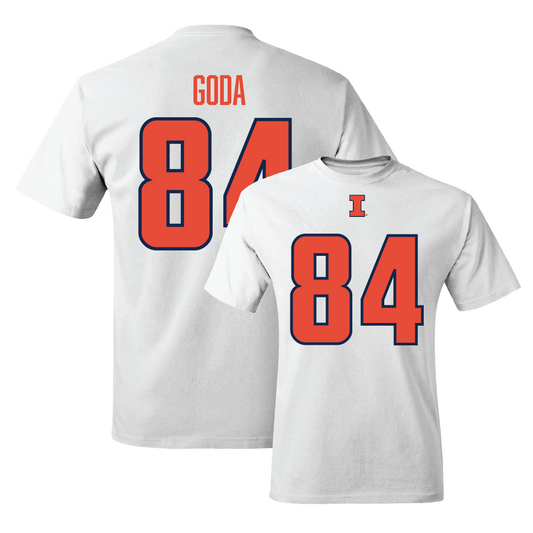 White Illinois Player Tee     - Carson Goda