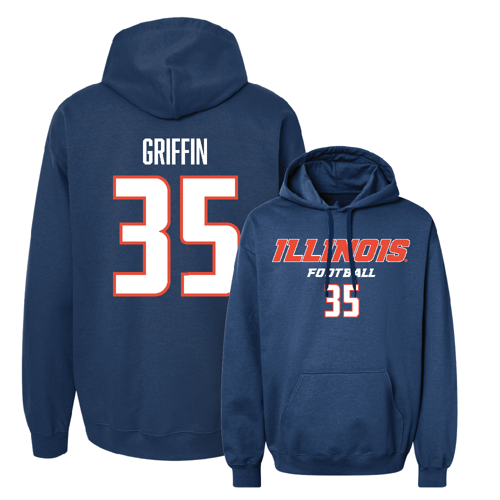 Navy Illinois Classic Hoodie    - Grayson Griffin