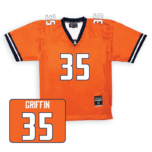 Orange Football Fighting Illini Jersey    - Grayson Griffin