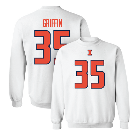 White Illinois Player Crew     - Grayson Griffin