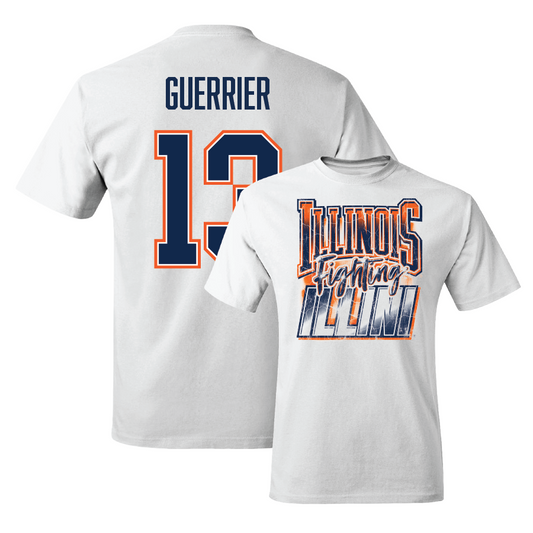 White Illinois Graphic Comfort Colors Tee - Quincy Guerrier