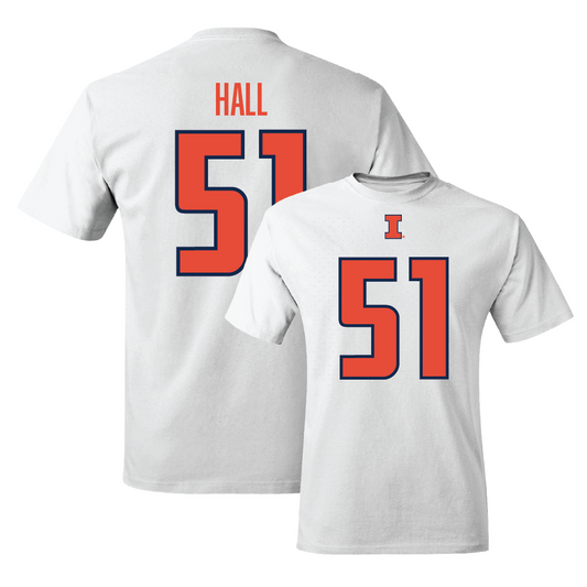 White Illinois Player Tee     - Aidan Hall