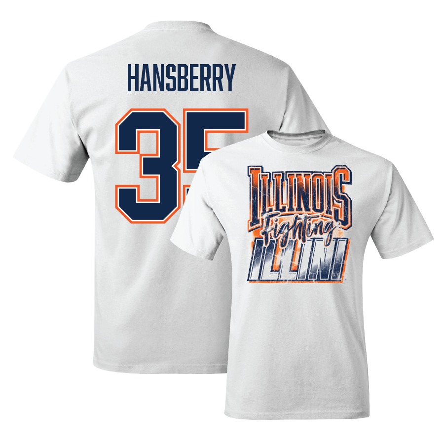 White Illinois Graphic Comfort Colors Tee - Amani Hansberry #35