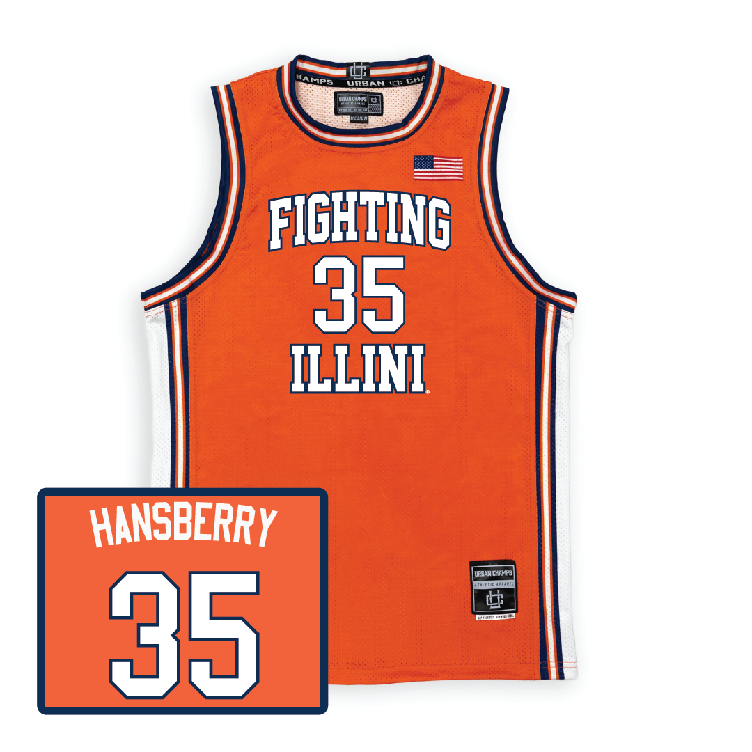 Orange Men's Basketball Illini Jersey - Amani Hansberry #35