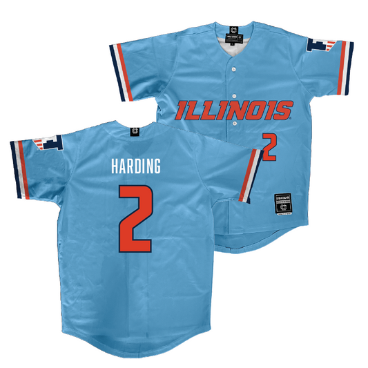 Illinois Light Blue Baseball Jersey - Brody Harding #2