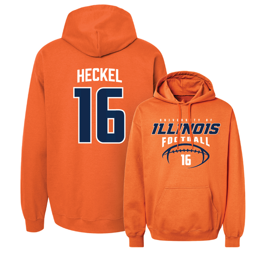 Orange Illinois Football Hoodie    - Tanner Heckel