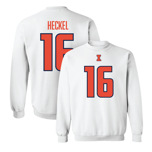 White Illinois Player Crew     - Tanner Heckel