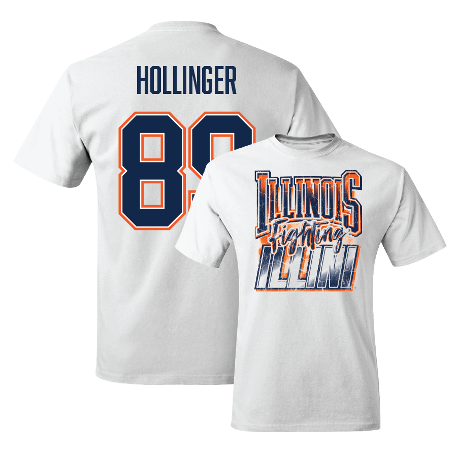 White Illinois Graphic Comfort Colors Tee    - Tanner Hollinger