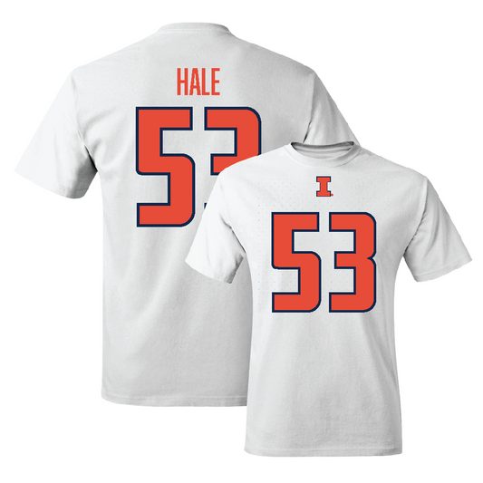 White Illinois Player Tee     - Devin Hale