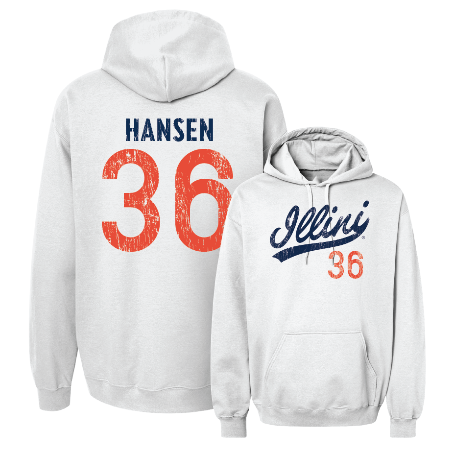 White Script Hoodie    - Lane Hansen