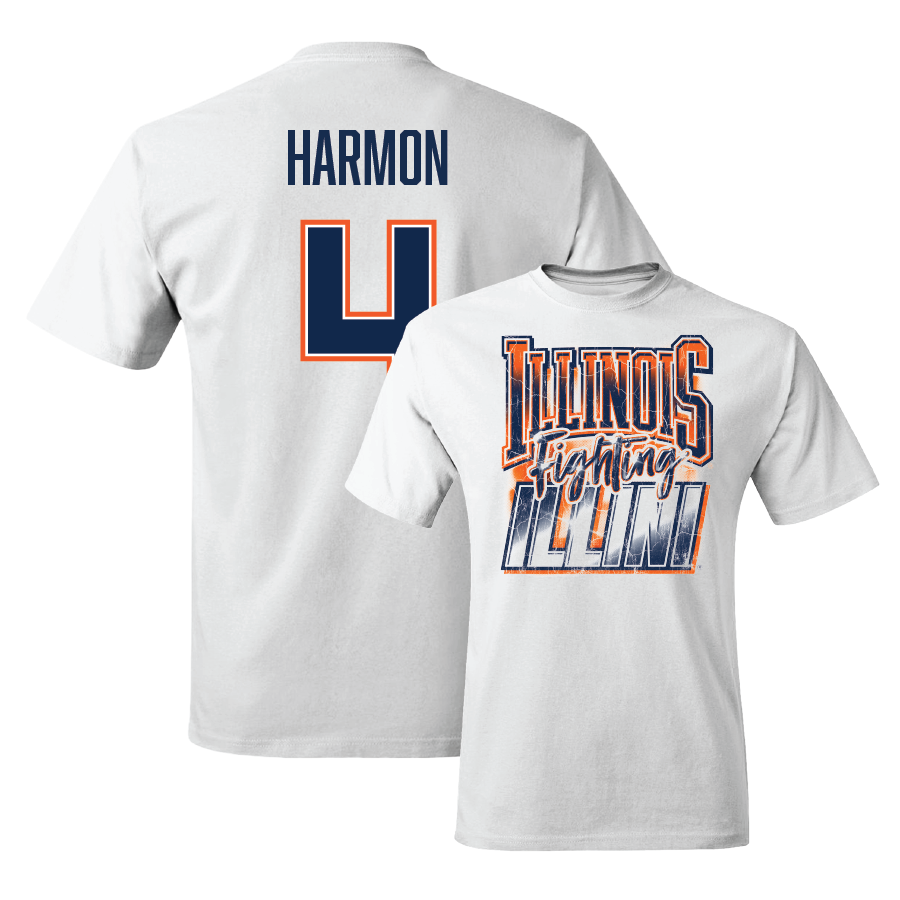 White Illinois Graphic Comfort Colors Tee - Justin Harmon