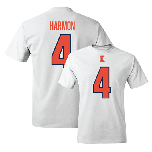 White Illinois Shirsey Comfort Colors Tee - Justin Harmon