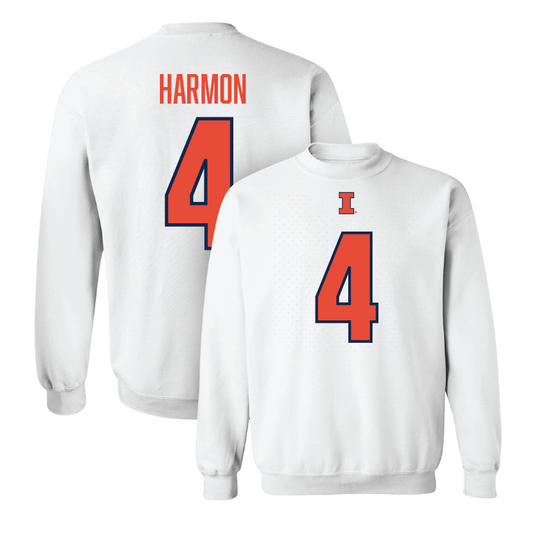 White Illinois Shirsey Crew - Justin Harmon