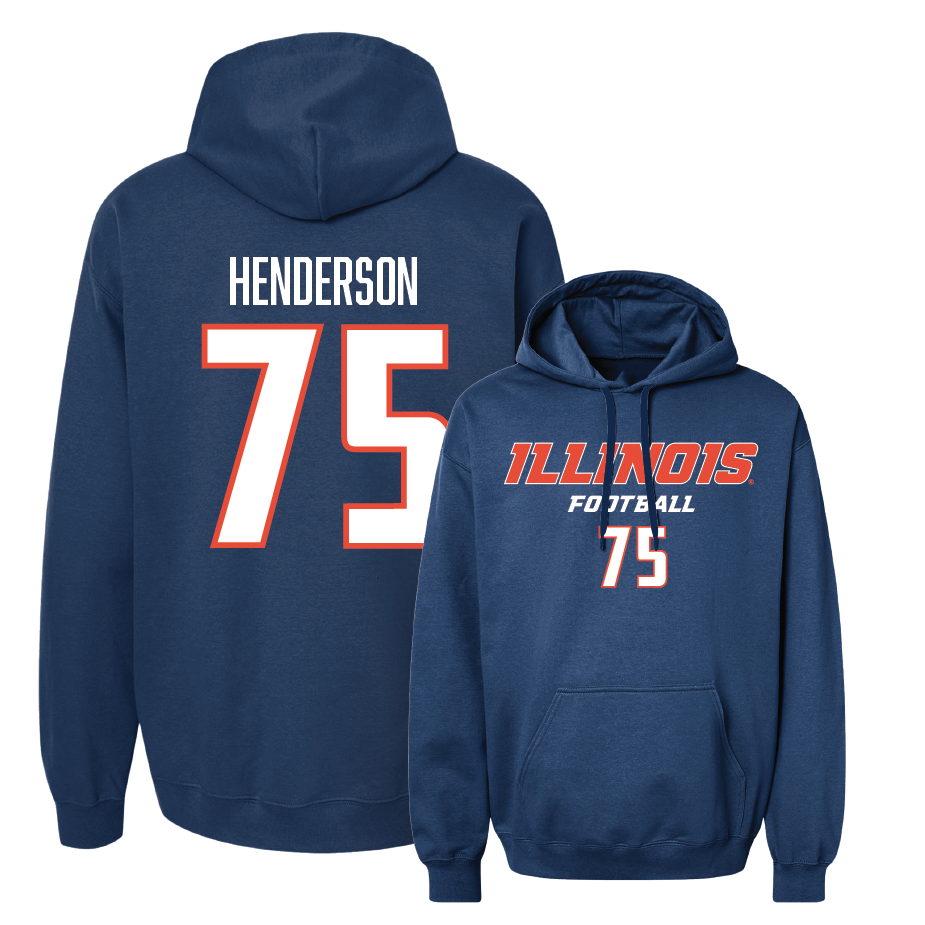 Navy Illinois Classic Hoodie    - Brandon Henderson