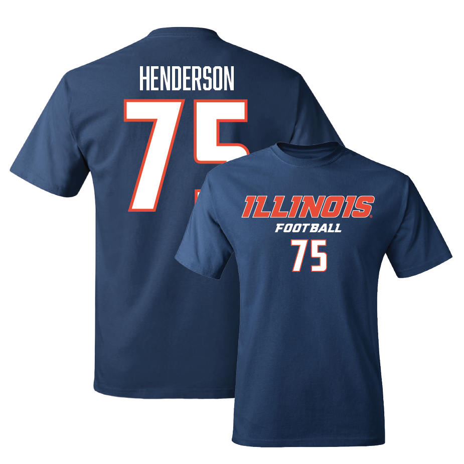 Navy Illinois Classic Tee    - Brandon Henderson