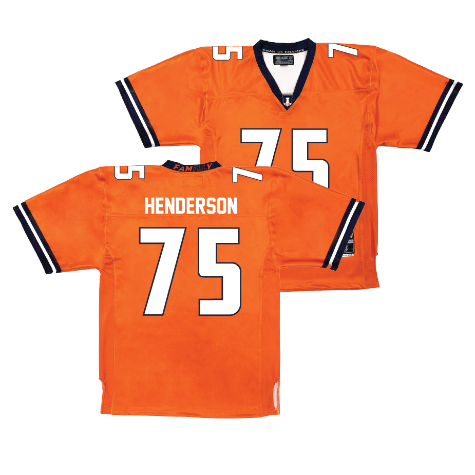 Orange Football Fighting Illini Jersey    - Brandon Henderson