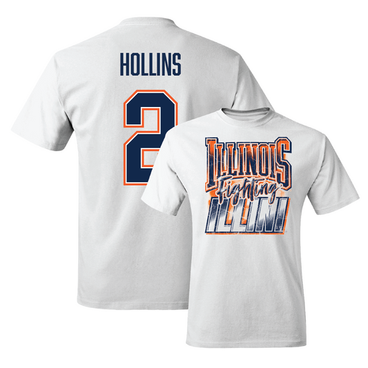 White Illinois Graphic Comfort Colors Tee    - Ashton Hollins