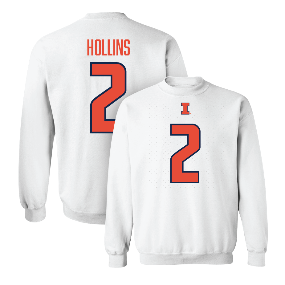 White Illinois Player Crew     - Ashton Hollins