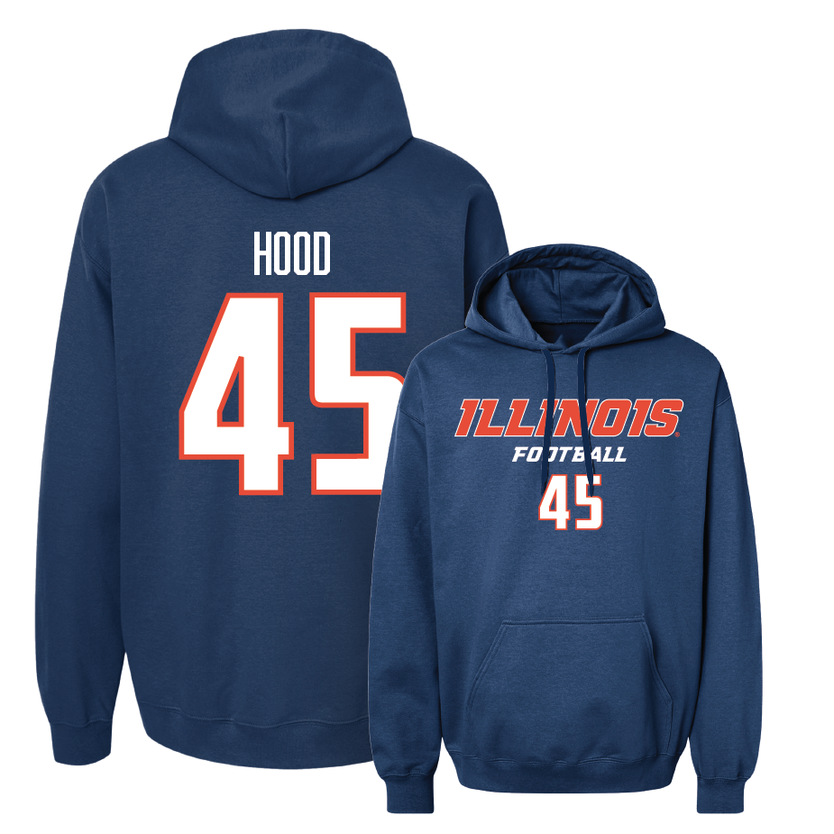 Navy Illinois Classic Hoodie    - Malachi Hood