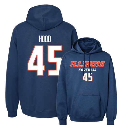 Navy Illinois Classic Hoodie    - Malachi Hood