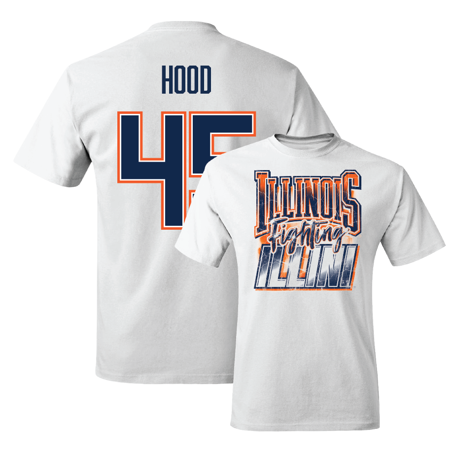 White Illinois Graphic Comfort Colors Tee    - Malachi Hood