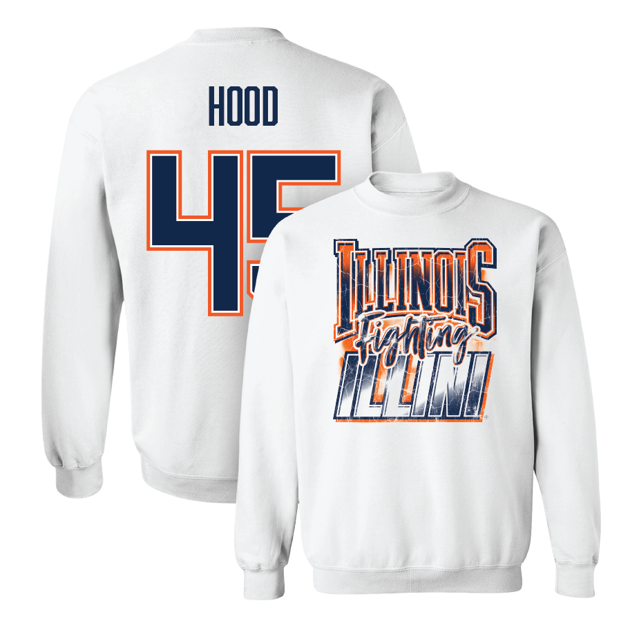 White Illinois Graphic Crew    - Malachi Hood