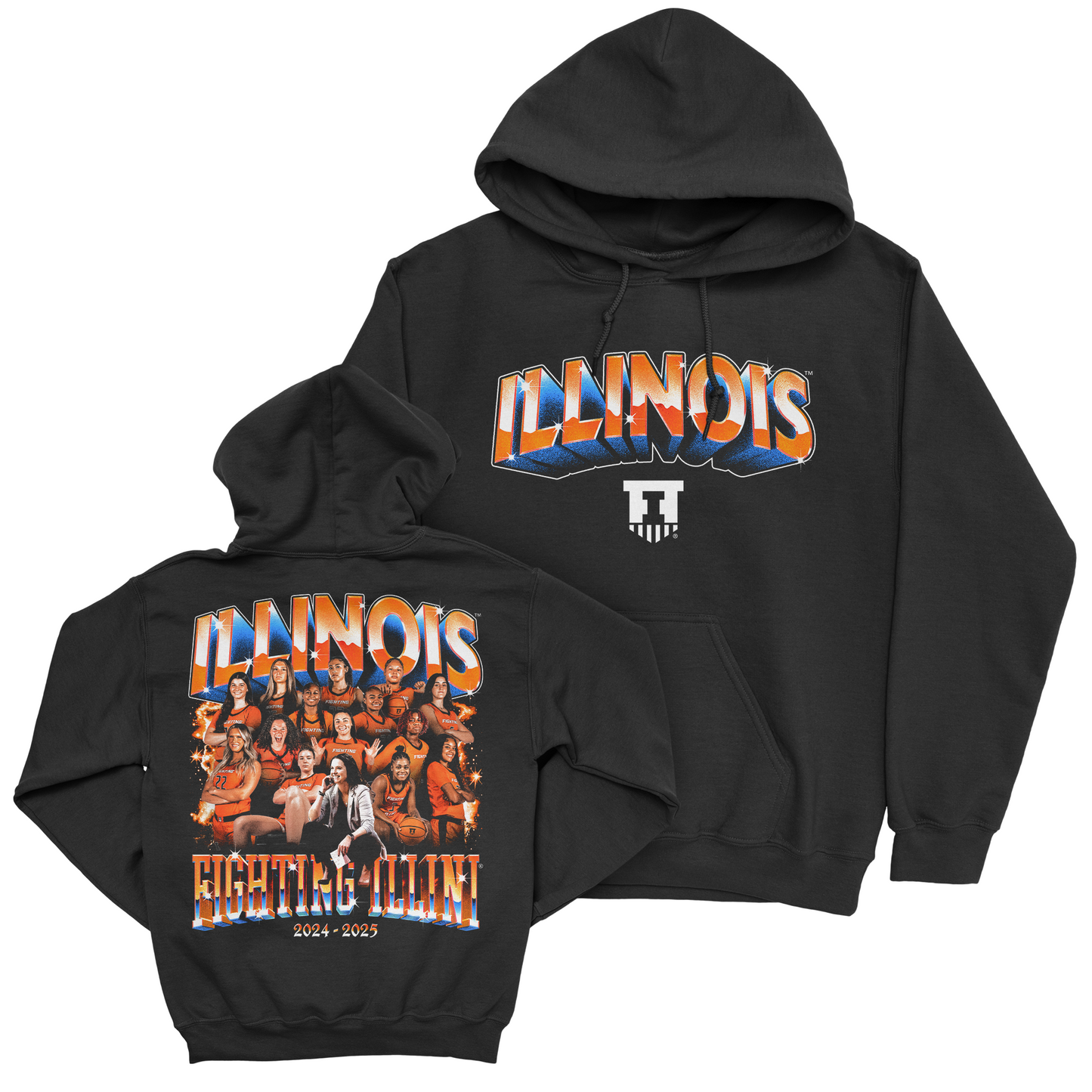 EXCLUSIVE RELEASE: Illinois WBB 24-25' Team Black Hoodie