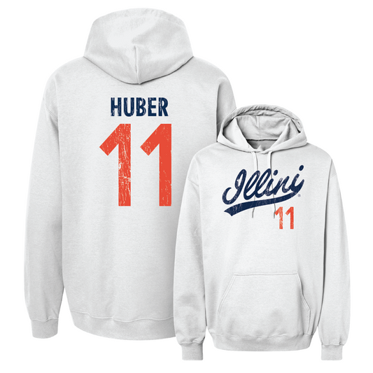 White Script Hoodie    - Jake Huber