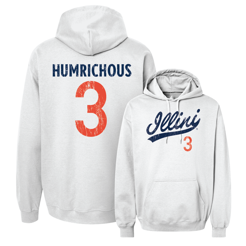 White Script Hoodie  - Benjamin Humrichous