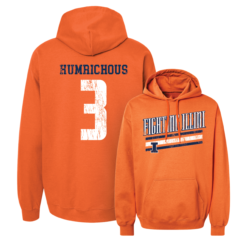 Orange Slant Hoodie  - Benjamin Humrichous