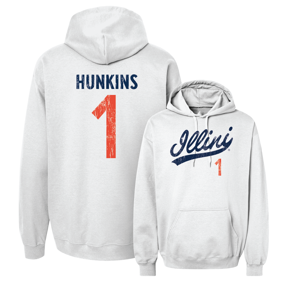 White Script Hoodie  - Reese Hunkins